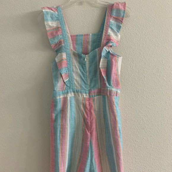 Vici Dolls Ruffle Pastel Striped Romper - Picture 11 of 13